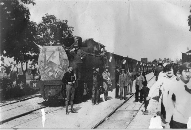 stazione di Gubbio in occasione  di un treno speciale